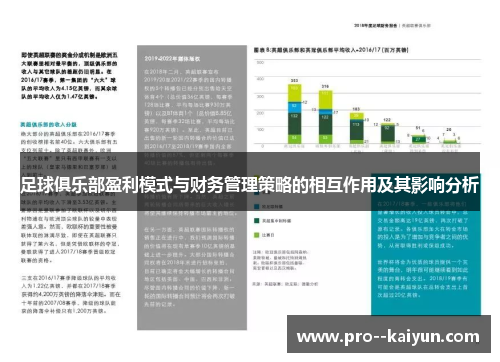 足球俱乐部盈利模式与财务管理策略的相互作用及其影响分析 足球俱乐部盈利模式与财务管理策略的相互作用及其影响分析